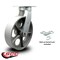 Service Caster 12'' Heavy Duty Red Semi Steel Cast Iron Wheel Swivel Caster with Swivel Lock CRAN-SCC-KP92S1230-SSR-BSL - alternate 2